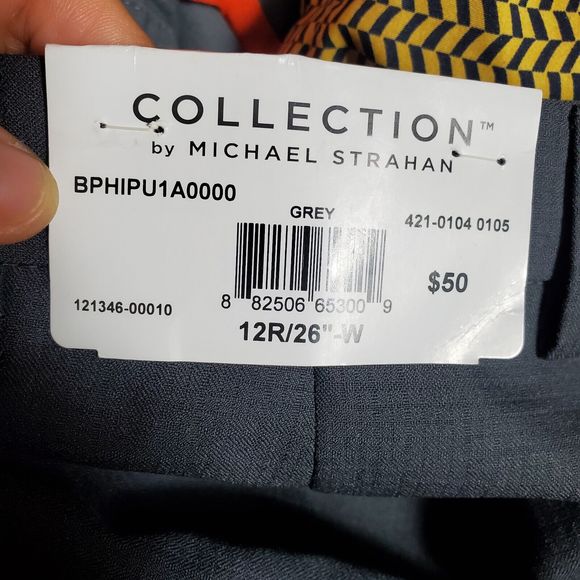 Collection by michael strahan Gray Stretch Pants Sz 12R/26"-W - Picture 6 of 9